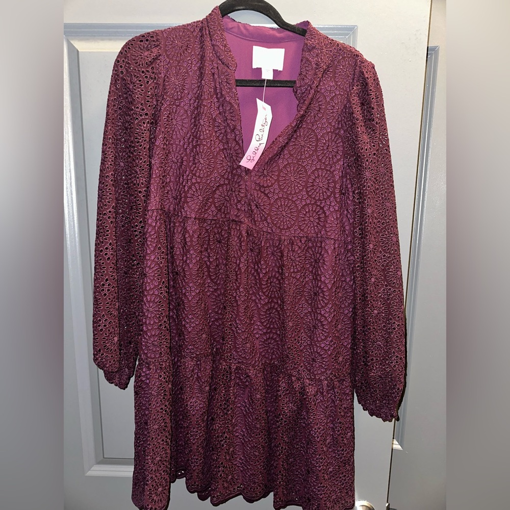 NWT Lilly Pulitzer Winona Long Sleeve Eyelet dress